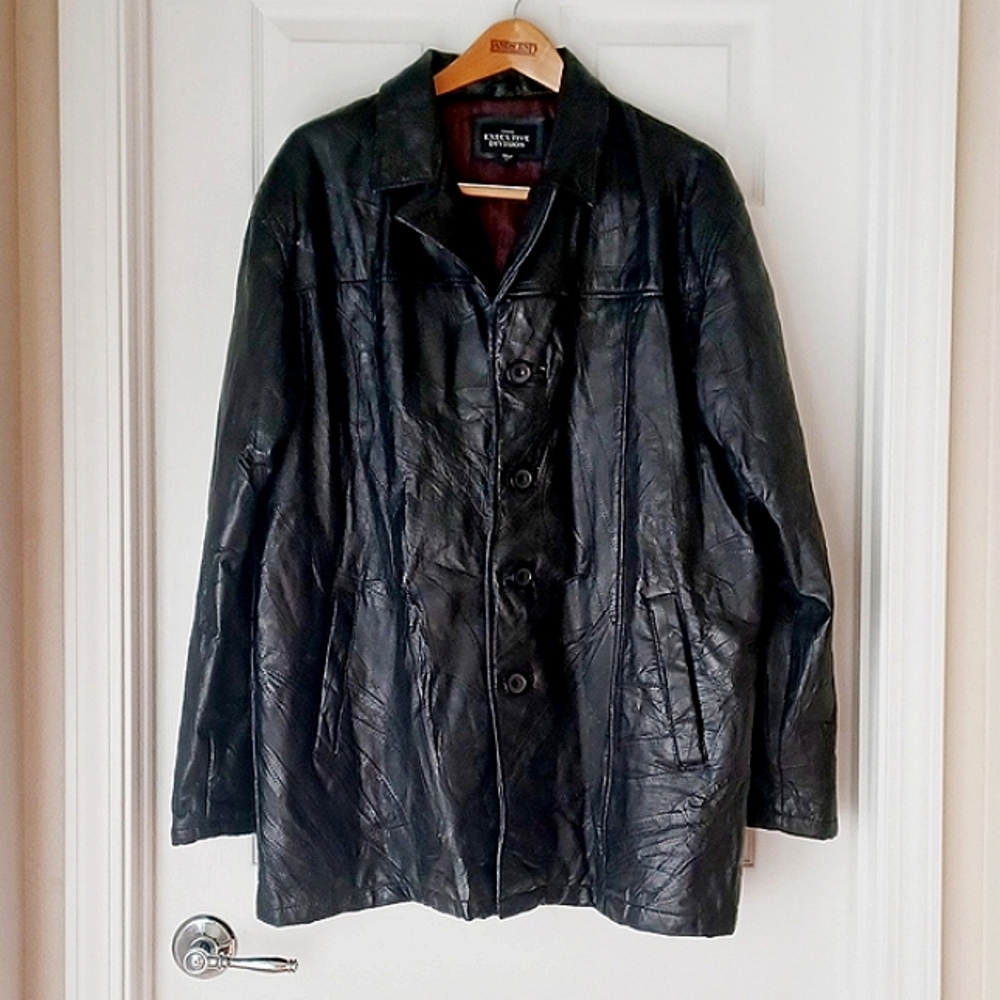 Haband executive division vintage leather jacket